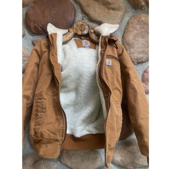 Awesome! Beth Dutton Inspired CARHARTT WILDWOOD JACKET Sherpa lined XS - Picture 10 of 16